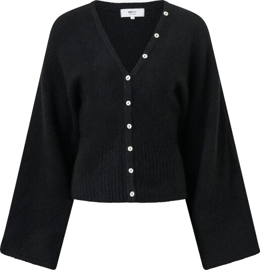 Gina Tricot Kardigan Fitted waist knitted cardigan Svart