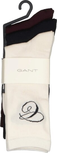 Gant Script G Sock 3 Pack EGGSHELL 37 39
