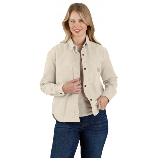 Carhartt Heavyweight duck Overskjorte Dame Oat milk S Carhartt Heavyweight duck Overskjorte Dame Oat milk S