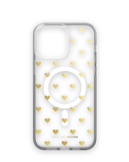 Ideal Of Sweden Clear MagSafe Case Golden Hearts (IDCLCMS-I2267P-506)