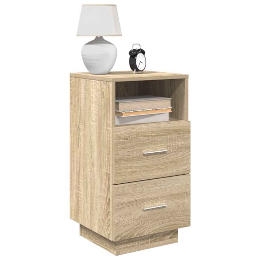  Nattbord med 2 skuffer sonoma eik 36x36x68 cm 8721158574619
