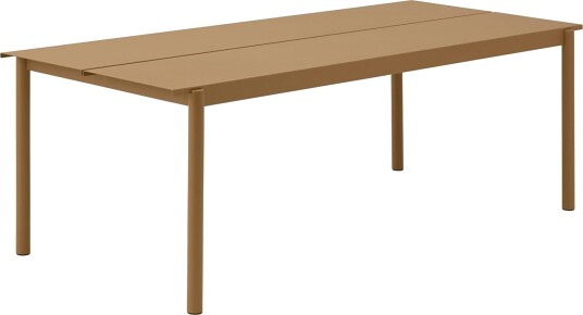 Linear Bord Stål 90x220 cm Burnt Orange