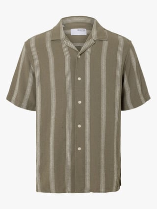 Selected Homme Relax Sal Shirt Short Sleeve Resort Grønn XXL