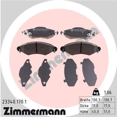 Bremseklosser ZIMMERMANN 23340.170.1