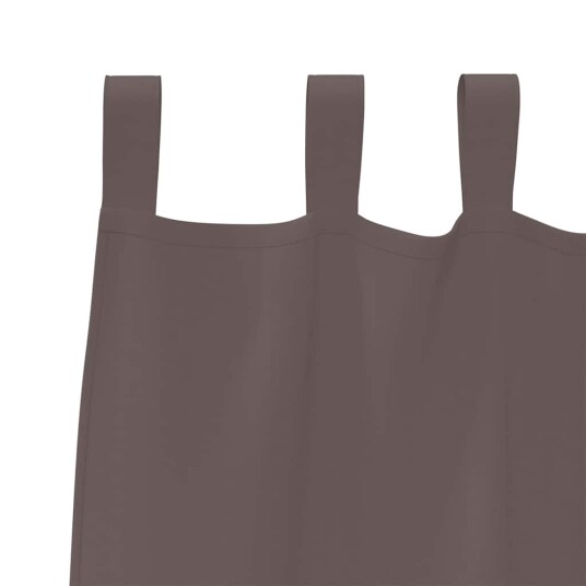 Gardiner med gardiner 2 pcs Mørkebrun Polyester