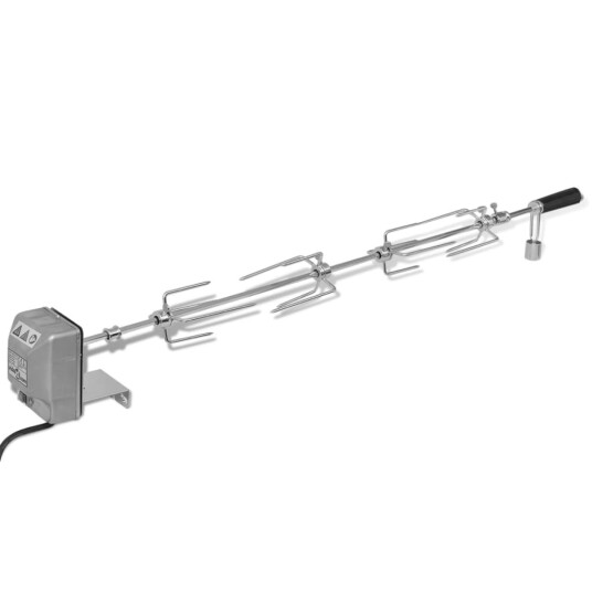 vidaXL BBQ Rotisserie-spyd med Motor Stål 1000 mm vidaXL BBQ Rotisserie-spyd med Motor Stål 1000 mm