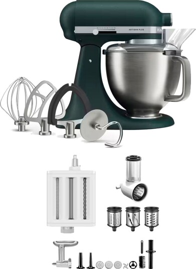 Kitchenaid Artisan Plus kjøkkenmaskin med tilbehørspakke 4,7 liter pebbled palm