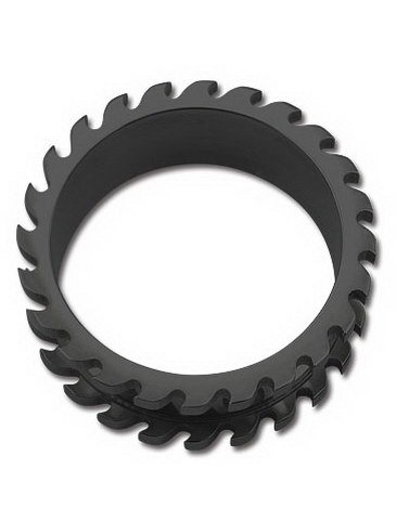 Aab Saw Svart Piercing Tunnel Strl 6 mm