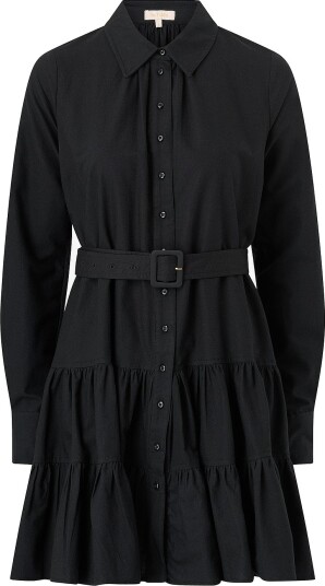 byTimo Skjortekjole Winter Cotton Shift Svart