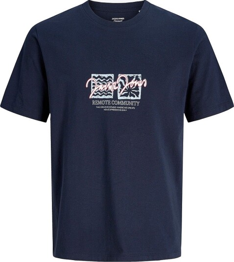 Jack & Jones T skjorte Jorriviera Front Tee Ss Crew Neck F Blå