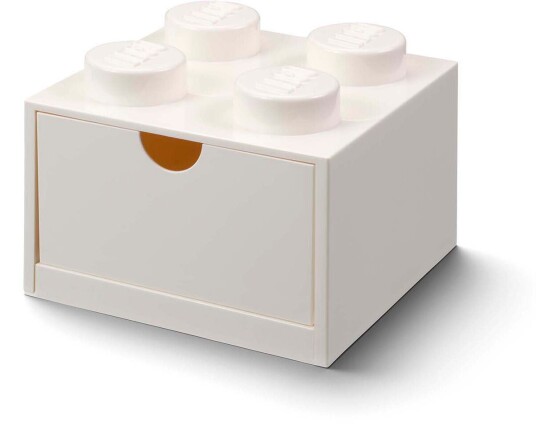 LEGO Storage Desk Drawer 4 bricks oppbevaring med 1 skuff 16 x 16 cm white
