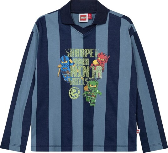 LEGO® Ninjago Genser   LWTaj 716   Blå m. Trykk/Striper   LEGO® Wear   6 år (116)   Genser Lyseblå Marineblå