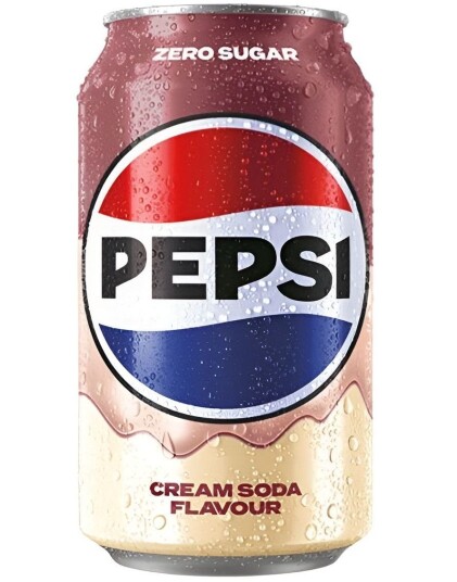 Pepsi Cream Soda Flavour 330 ml Sukkerfri UK Import