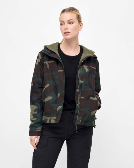 Brandit Windbreaker Frontzip för kvinnor Svart, Oliven, Brun