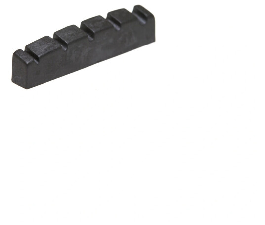 Graph Tech Pt-1412-00 Svart Tusq Xl Slotted Bass Nut, 5-Str 1/4", Flat