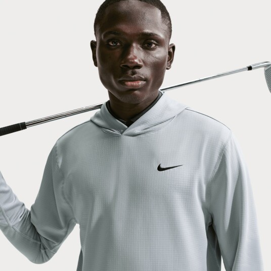 Nike M Velocity Hoodie Golfgenser herre Wolf Grey Black Large