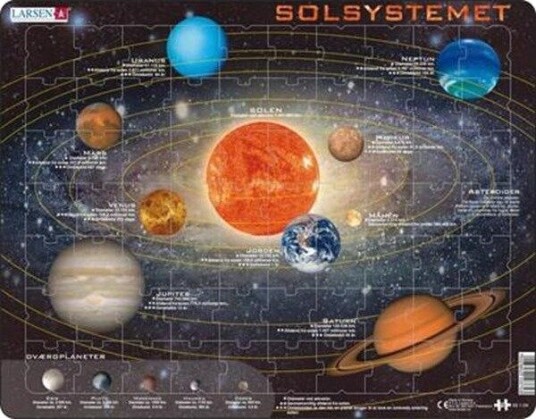 Larsen Puzzles Puzzle Solar System 70 pieces Maxi 36.5x28.5 cm 2D Puslespill