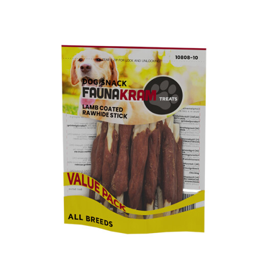 Faunakram - Snack Lamcoated rawhide stick 300 g - 10808-10
