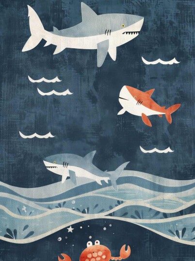 Namly Design Plakat Underwater Sharks POSTERNWCD1Q