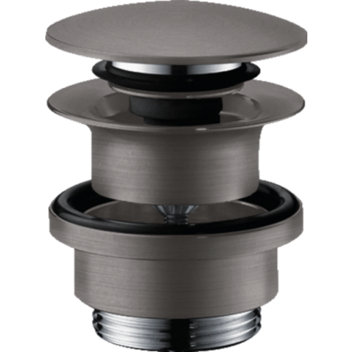 Hansgrohe Push-Open Bunnventil 1 1/4" Børstet Sort Krom Hansgrohe Push-Open Bunnventil 1 1/4" Børstet Sort Krom