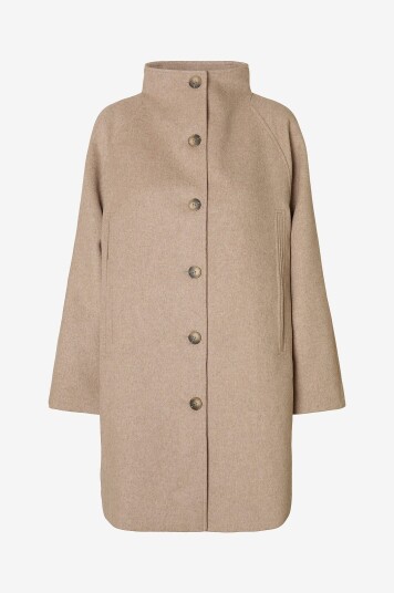 Selected Femme Ullkåpe slfVinni Wool Blend Grå Selected Femme Ullkåpe slfVinni Wool Blend Grå