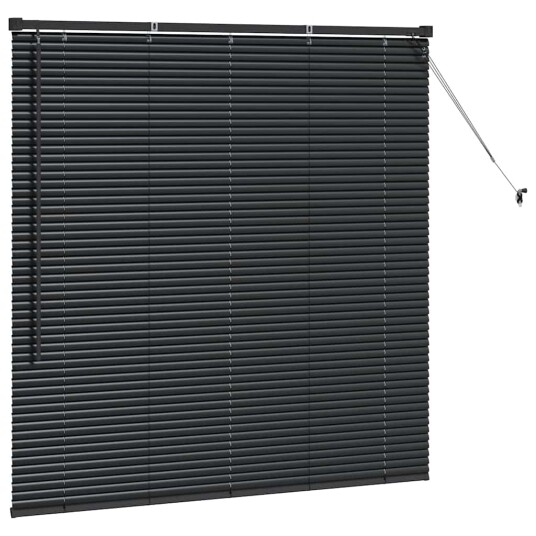 Vindu Persienne med gardiner Svart Aluminium Vindu Persienne med gardiner Svart Aluminium