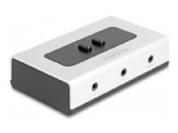 Delock 180° Rotatable Adapter - Audioadapter - minijakkstereo 3,5 mm 4-pols hunn til minijakkstereo 3,5 mm 4-pols hunn - gray/black Delock 180° Rotatable Adapter - Audioadapter - minijakkstereo 3,5 mm 4-pols hunn til minijakkstereo 3,5 mm 4-pols hunn - gray/black
