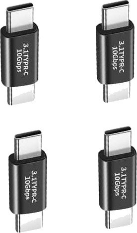 Type-C Hann til Type-C Hann 3.1 Rett Adapter (4-pakning) - Støtter 10 Gbps, Lading og AV Type-C Hann til Type-C Hann 3.1 Rett Adapter (4-pakning) - Støtter 10 Gbps, Lading og AV