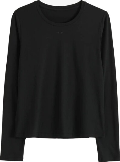 aim´n Soft Basic Round Neck Long Sleeve BLACK M
