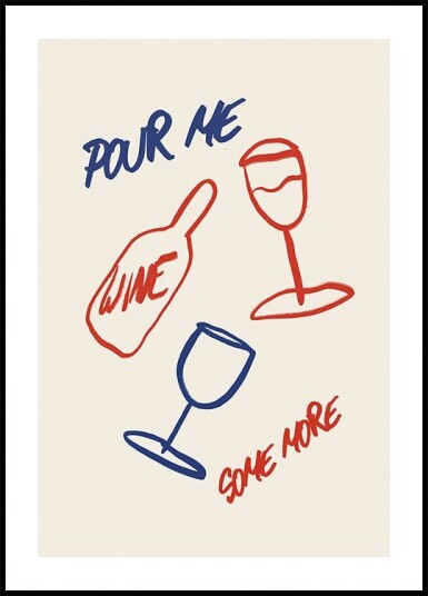 Sips and Scribbles Poster Plakat / 21x30cm