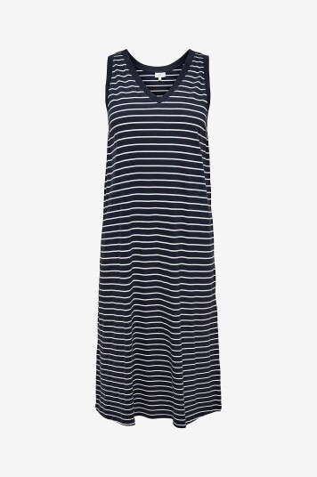 Only Carmakoma Kjole carMay Life S/L Calf V neck Dress Blå