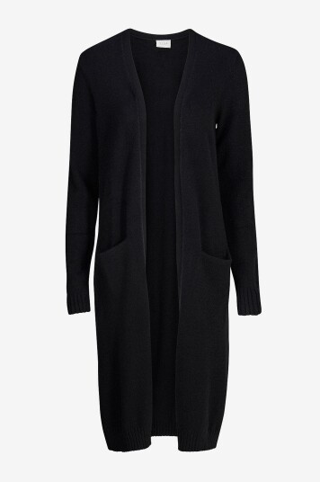 Vila - Cardigan viRil L/S Long Knit - Svart Vila - Cardigan viRil L/S Long Knit - Svart