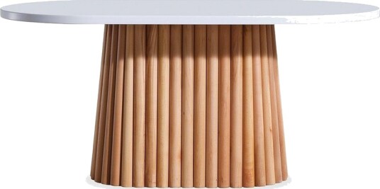 Karamea Spisebord 170 cm Oval - Hvit/Natur