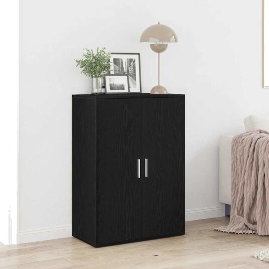 Sideboard Svart Eik 60x31x84 cm Sponplate Sideboard Svart Eik 60x31x84 cm Sponplate