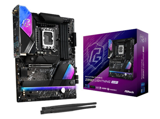 ASRock Z890 LIGHTNING Hovedkort ATX med DDR5 og Wi-Fi 7 ASRock Z890 LIGHTNING Hovedkort ATX med DDR5 og Wi-Fi 7