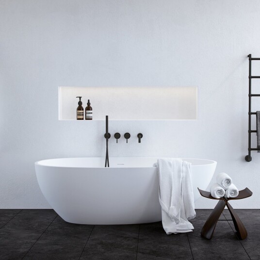 Pulcher Boheme XL 170 Badekar 170x88 Massiv Matt Hvit SolidTec