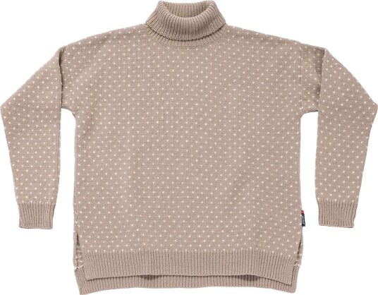 Devold Women's Sørisen Wool High Neck Stone/offwhite S