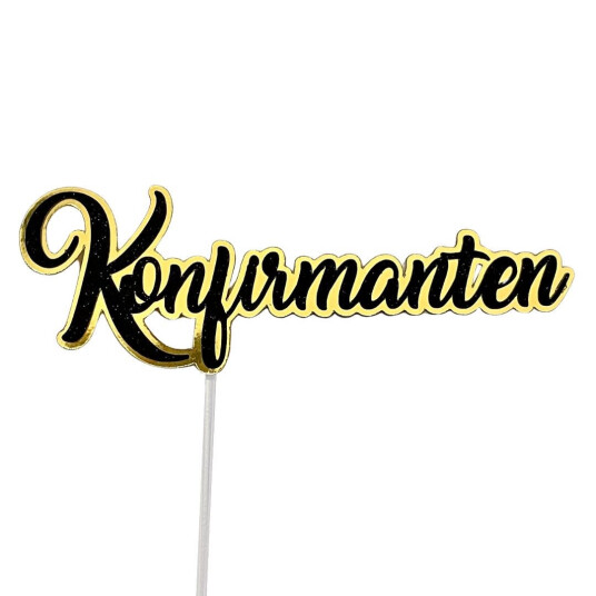 Kaketopp Konfirmanten i Gullfarge Kaketopp Konfirmanten i Gullfarge