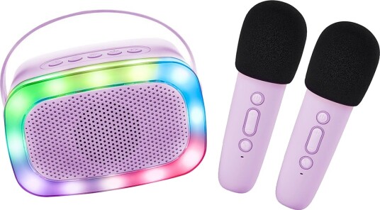Lalarma Karaoke with lights and two microphone P