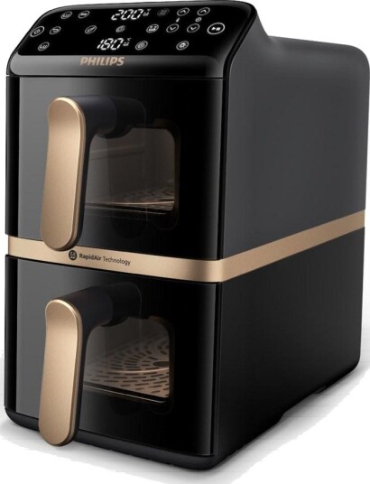 Philips NA462/70 4000 Series Dobbel Airfryer 10L 2750W Svart