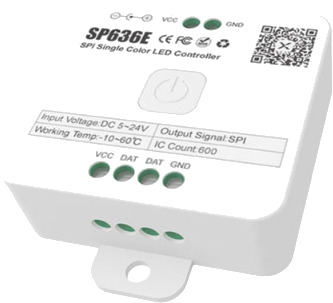 Løpelys SPI strip kontroller RF 12V/24V