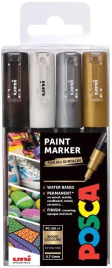 Uni Tusj Uni Posca PC-1M 4 Farger