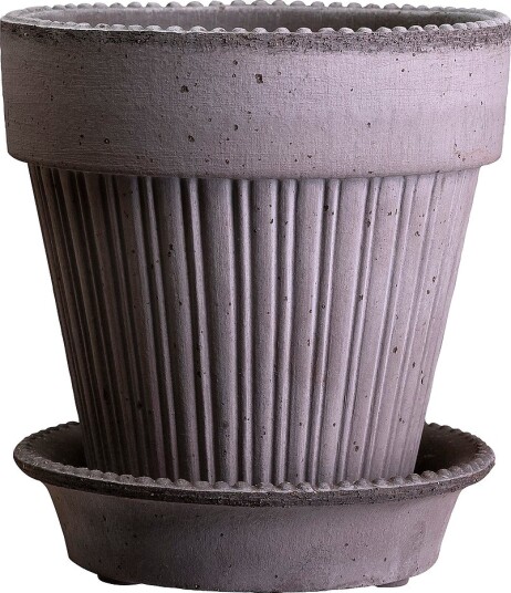 Bergs Potter Potte med fat Simona RAW diameter 16 cm Grå