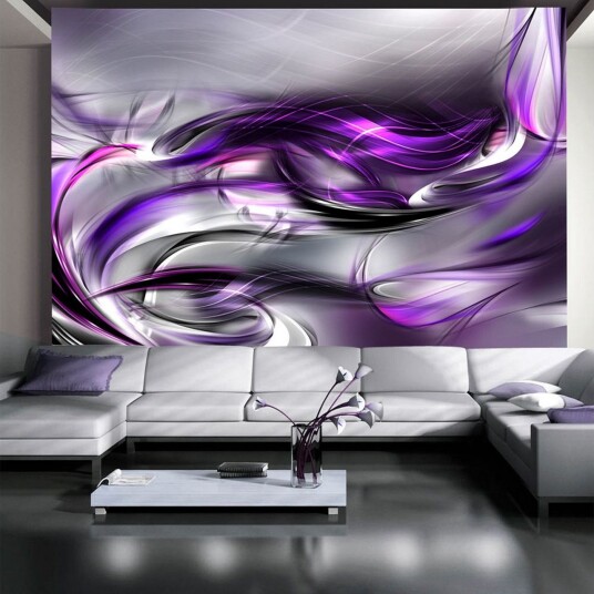Fototapet Purple Swirls 150x105 - Artgeist sp. z o. o.