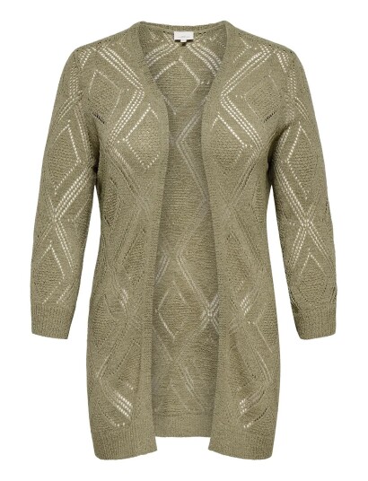 ONLY Carmakoma Carpamela 7/8 Open Cardigan Knt Green 46 48 ONLY Carmakoma Carpamela 7/8 Open Cardigan Knt Green 46 48