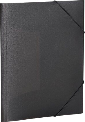 HERMA Elasticated folder A4 PP translucent black HERMA Elasticated folder A4 PP translucent black