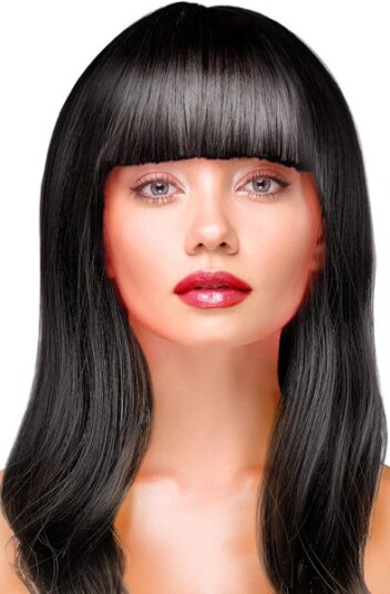 Party Wig Long Straight Black Hair