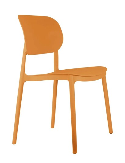 Leitmotiv Dining Chair Cheer Orange H81.5CM Leitmotiv Dining Chair Cheer Orange H81.5CM