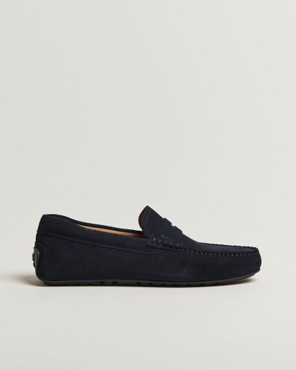 Boss BLACK Noel Suede Moccasin Dark Blue