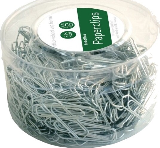 Bntoffice Clips 45Mm 500G Sølv